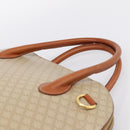 CELINE Macadam Canvas Hand Bag PVC Beige Gold Auth 197827-8