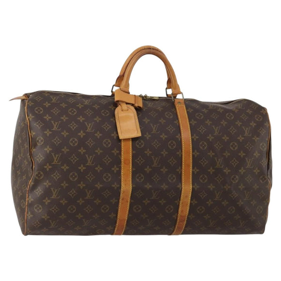 LOUIS VUITTON Monogram Keepall 60 Boston Bag M41422 LV Auth 197828