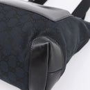 GUCCI GG Canvas Tote Bag Black Silver 019 0402 Auth 197830-8