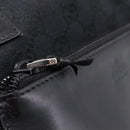 GUCCI GG Canvas Tote Bag Black Silver 019 0402 Auth 197830-9