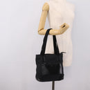 GUCCI GG Canvas Tote Bag Black Silver 019 0402 Auth 197830-24