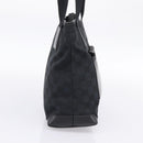 GUCCI GG Canvas Tote Bag Black Silver 019 0402 Auth 197830-3
