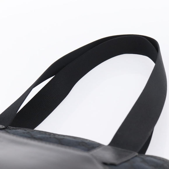 GUCCI GG Canvas Tote Bag Black Silver 019 0402 Auth 197830