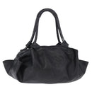 LOEWE Nappa Aire Anagram Hand Bag Leather Black Gold Auth 197831-1