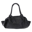 LOEWE Nappa Aire Anagram Hand Bag Leather Black Gold Auth 197831-13