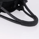 LOEWE Nappa Aire Anagram Hand Bag Leather Black Gold Auth 197831-7