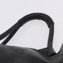 LOEWE Nappa Aire Anagram Hand Bag Leather Black Gold Auth 197831-8