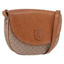 CELINE Macadam Canvas Shoulder Bag PVC Beige Gold Auth 197832A-1