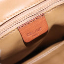 CELINE Macadam Canvas Shoulder Bag PVC Beige Gold Auth 197832A-17