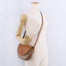 CELINE Macadam Canvas Shoulder Bag PVC Beige Gold Auth 197832A-24