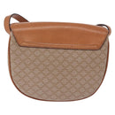 CELINE Macadam Canvas Shoulder Bag PVC Beige Gold Auth 197832A-3