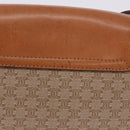 CELINE Macadam Canvas Shoulder Bag PVC Beige Gold Auth 197832A-4