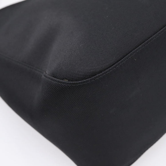 GIVENCHY Hand Bag Nylon Black Silver Auth 197834