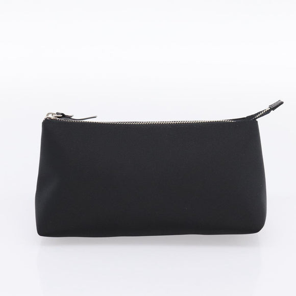 GIVENCHY Hand Bag Nylon Black Silver Auth 197834