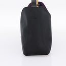 GIVENCHY Hand Bag Nylon Black Silver Auth 197834-5