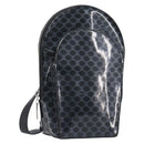 CELINE Macadam Canvas Backpack Vinyl Black Silver Auth 197837-1
