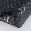 CELINE Macadam Canvas Backpack Vinyl Black Silver Auth 197837-17