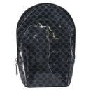 CELINE Macadam Canvas Backpack Vinyl Black Silver Auth 197837-13