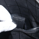 CELINE Macadam Canvas Backpack Vinyl Black Silver Auth 197837-12