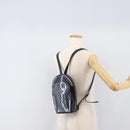 CELINE Macadam Canvas Backpack Vinyl Black Silver Auth 197837-23