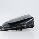 CELINE Macadam Canvas Backpack Vinyl Black Silver Auth 197837-4