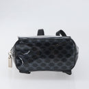 CELINE Macadam Canvas Backpack Vinyl Black Silver Auth 197837-5