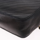 CHANEL Mademoiselle Chain Shoulder Bag Lamb Skin Black Gold CC Auth 197842-16