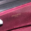 CHANEL Mademoiselle Chain Shoulder Bag Lamb Skin Black Gold CC Auth 197842-11