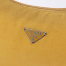 PRADA Hand Pouch Nylon Yellow Silver Auth 197846-17