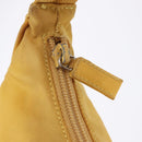 PRADA Hand Pouch Nylon Yellow Silver Auth 197846-18