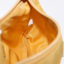 PRADA Hand Pouch Nylon Yellow Silver Auth 197846-20