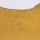 PRADA Hand Pouch Nylon Yellow Silver Auth 197846-3
