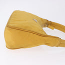 PRADA Hand Pouch Nylon Yellow Silver Auth 197846-4