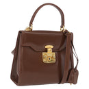 GUCCI Hand Bag Leather 2way Brown Gold 000 2110 Auth 197847V-1