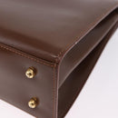 GUCCI Hand Bag Leather 2way Brown Gold 000 2110 Auth 197847V-15