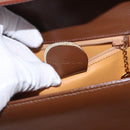 GUCCI Hand Bag Leather 2way Brown Gold 000 2110 Auth 197847V-25