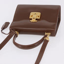GUCCI Hand Bag Leather 2way Brown Gold 000 2110 Auth 197847V-6