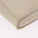 LOEWE Shoulder Bag Leather Ivory Gold Auth 197848-9