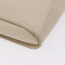 LOEWE Shoulder Bag Leather Ivory Gold Auth 197848-14