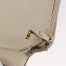 LOEWE Shoulder Bag Leather Ivory Gold Auth 197848-10