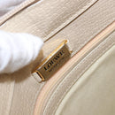 LOEWE Shoulder Bag Leather Ivory Gold Auth 197848-18
