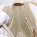 LOEWE Shoulder Bag Leather Ivory Gold Auth 197848-20