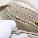 LOEWE Shoulder Bag Leather Ivory Gold Auth 197848-21