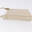 LOEWE Shoulder Bag Leather Ivory Gold Auth 197848-4
