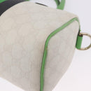 GUCCI GG Supreme Sherry Line Boston Bag PVC White Gold 190257 Auth 197849A-9