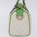 GUCCI GG Supreme Sherry Line Boston Bag PVC White Gold 190257 Auth 197849A-4