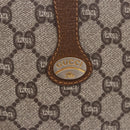GUCCI GG Plus Supreme Shoulder Bag PVC Beige Gold Auth 197850-17