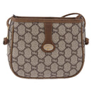 GUCCI GG Plus Supreme Shoulder Bag PVC Beige Gold Auth 197850-13