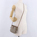 GUCCI GG Plus Supreme Shoulder Bag PVC Beige Gold Auth 197850-20