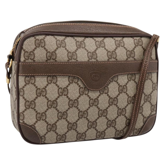 GUCCI GG Supreme Shoulder Bag PVC Beige Gold 007 115 6423 Auth 197851V